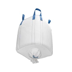 ថង់ FIBC 90x90x120 មានបំពង់លើក្រោម សម្រាប់ដឹកទំនិញ